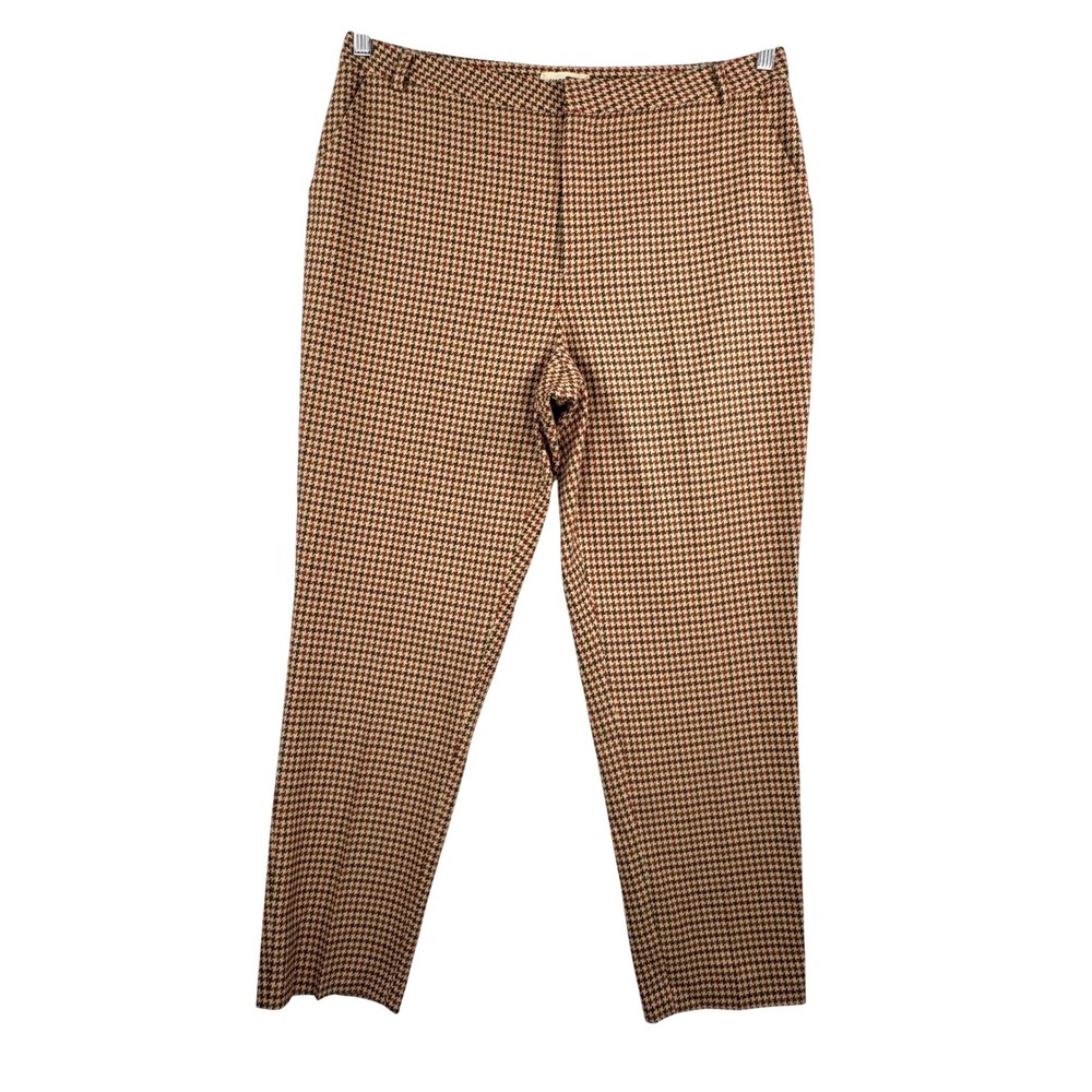 LAGENCE Houndstooth Pattern Tailored Pants preppy straight crop Size 10‎